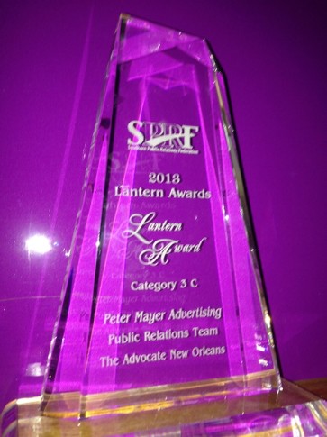 Peter Mayer PR Lantern Award